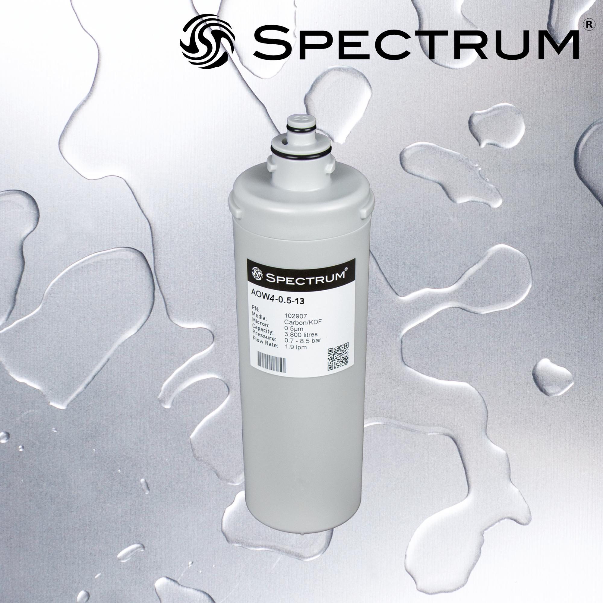 AOW4-0.5-13   :   SPECTRUM Carbon Block 0.5µm 13" Particulate, Cyst and Lead reduction