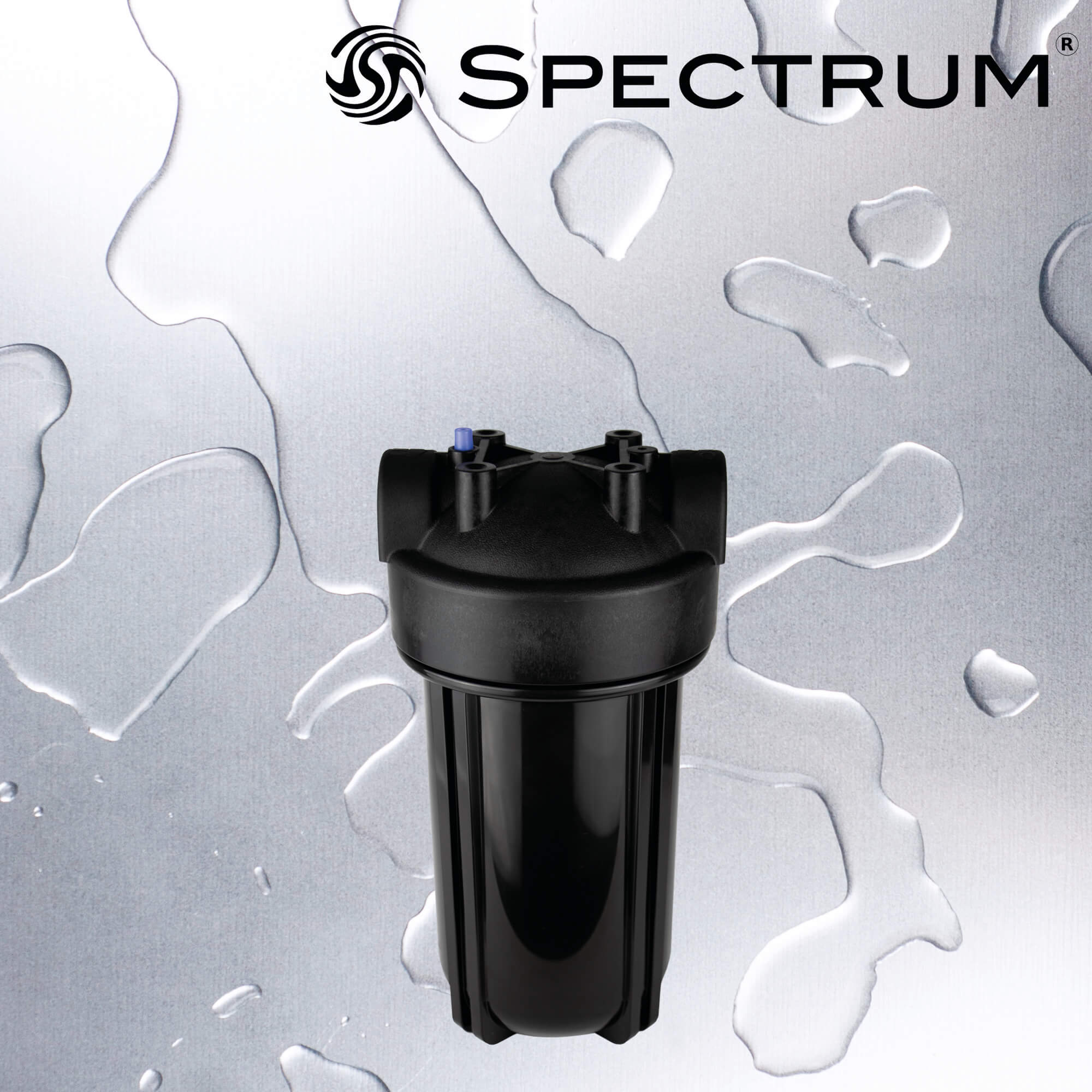 EFH-PK-1-10LD-1  :  SPECTRUM 10" Black Head PRV Black Sump Housing Large Diameter with 1" Ports (PP)