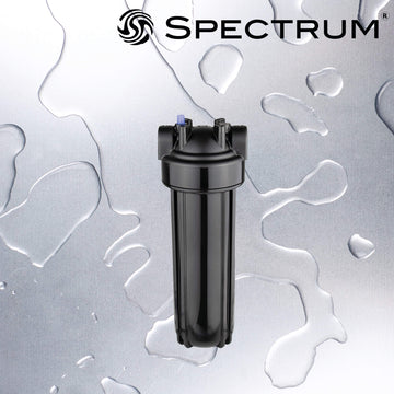 EFH-PK-1-10SD-1/2   :   SPECTRUM 10" Black Head PRV Black Sump Small Diameter Housing with 1/2" Ports (PP)