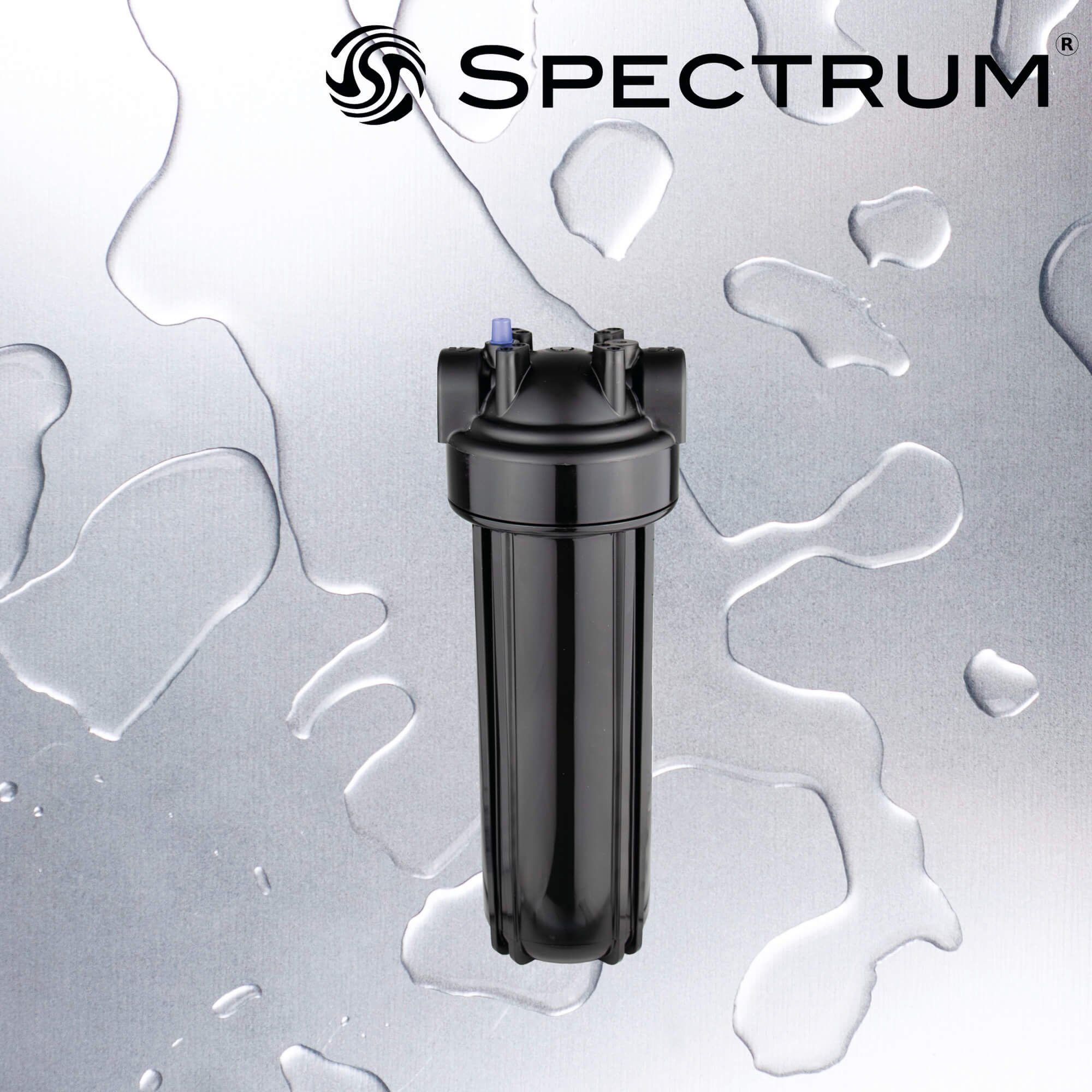 EFH-PK-1-10SD-3/4   :   SPECTRUM 10" Black Head PRV Black Sump Small Diameter Housing with 3/4" Ports (PP)