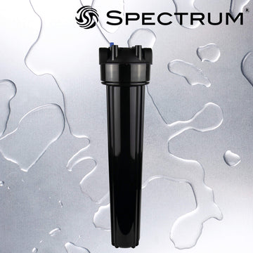 EFH-PK-1-20RD-1/2   :   SPECTRUM 20" Black Head PRV Black Sump Regular Diameter Housing with 1/2" Ports (PP)