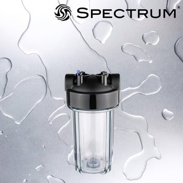 EFH-SC-1-10LD-1  :  SPECTRUM 10" Black Head PRV Clear Sump Housing Large Diameter with 1" Ports (AS)