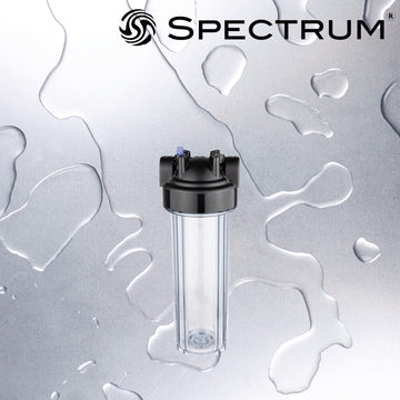 EFH-SC-1-10SD-3/4   :   SPECTRUM 10" Black Head PRV Clear Sump Small Diameter Housing with 3/4" Ports (AS)