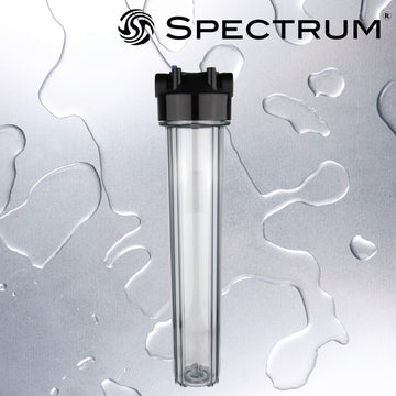 EFH-SC-1-20RD-3/4   :   SPECTRUM 20" Black Head PRV Clear Sump Regular Diameter Housing with 3/4" Ports (AS)