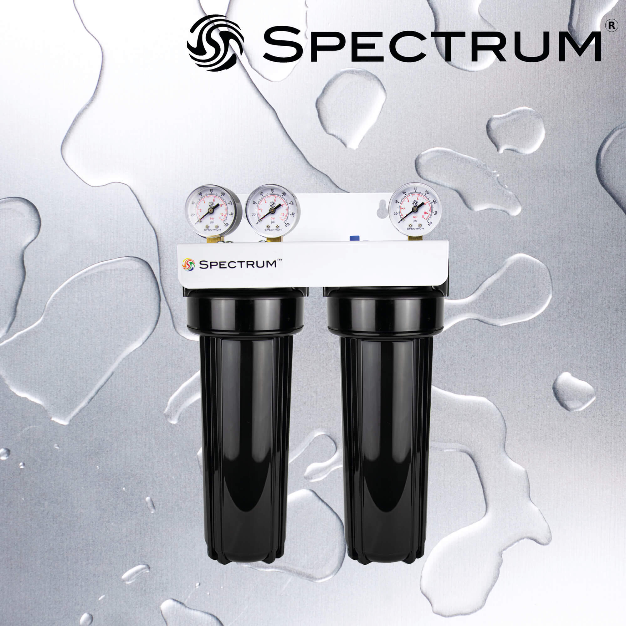 EFHS-PK/PK-10SD-1/2  :  SPECTRUM Aqualyze Double System Black/Black Small Diameter 10" 1/2"