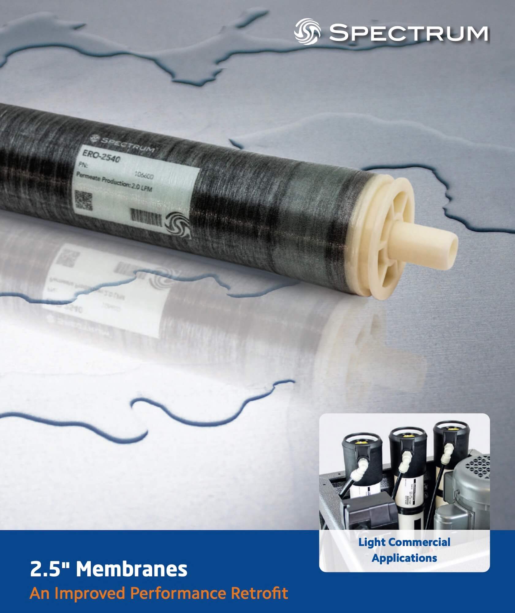 ERO-2540  :  SPECTRUM Economic High Production Membrane 2.5" x 40"