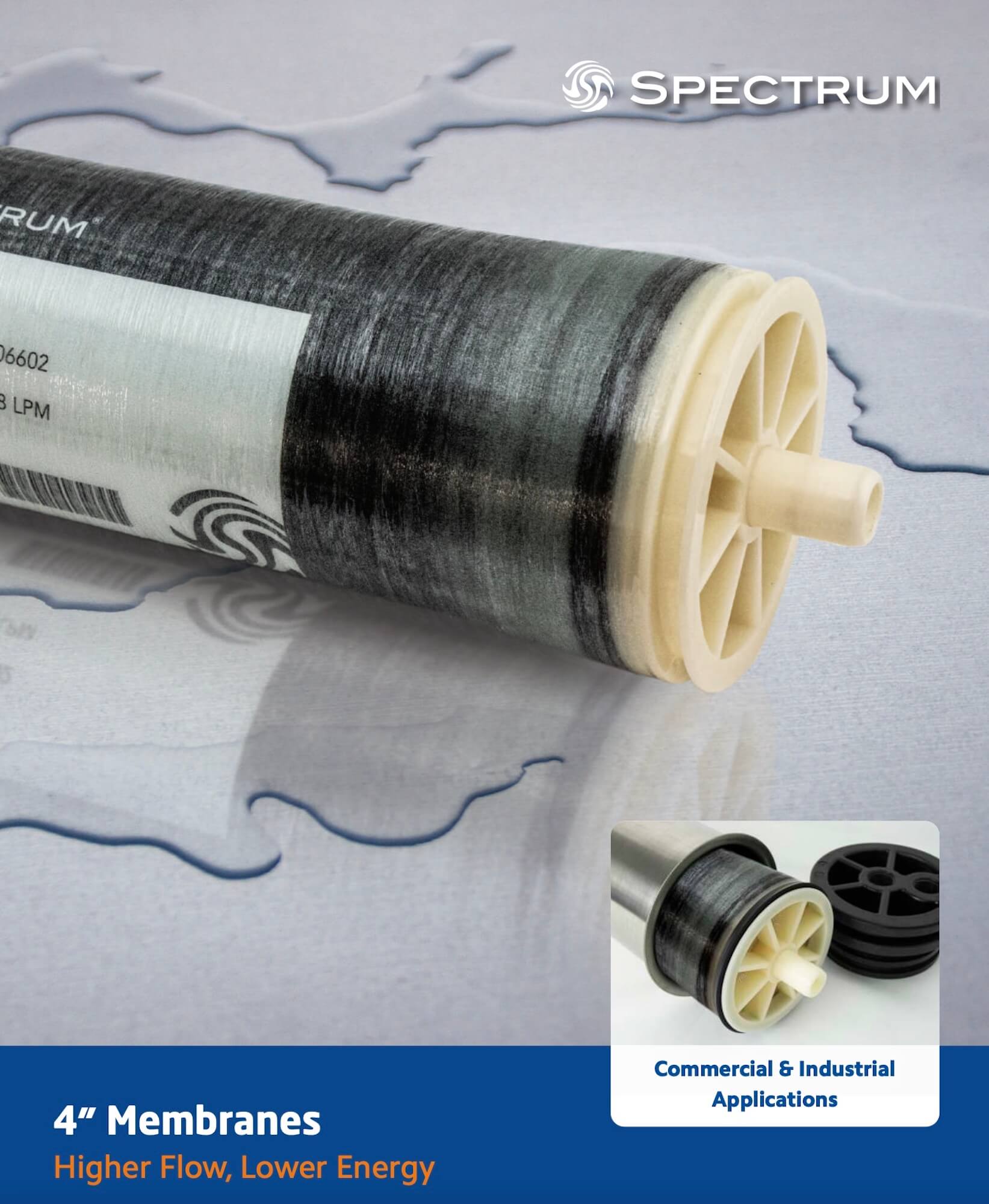 PRO-4040  :  SPECTRUM Premier Low Pressure Membrane 4" x 40"