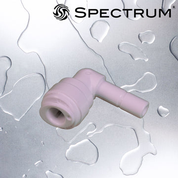 SC-E-S4P4   :   SPECTRUM Elbow Connector 1/4" Stem / 1/4" Push Fit
