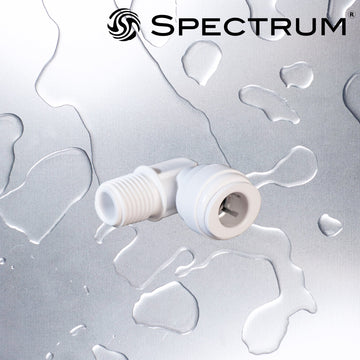 SC-E-T4P3   :   SPECTRUM Connector Elbow 1/4" Thread / 3/8" Push Fit