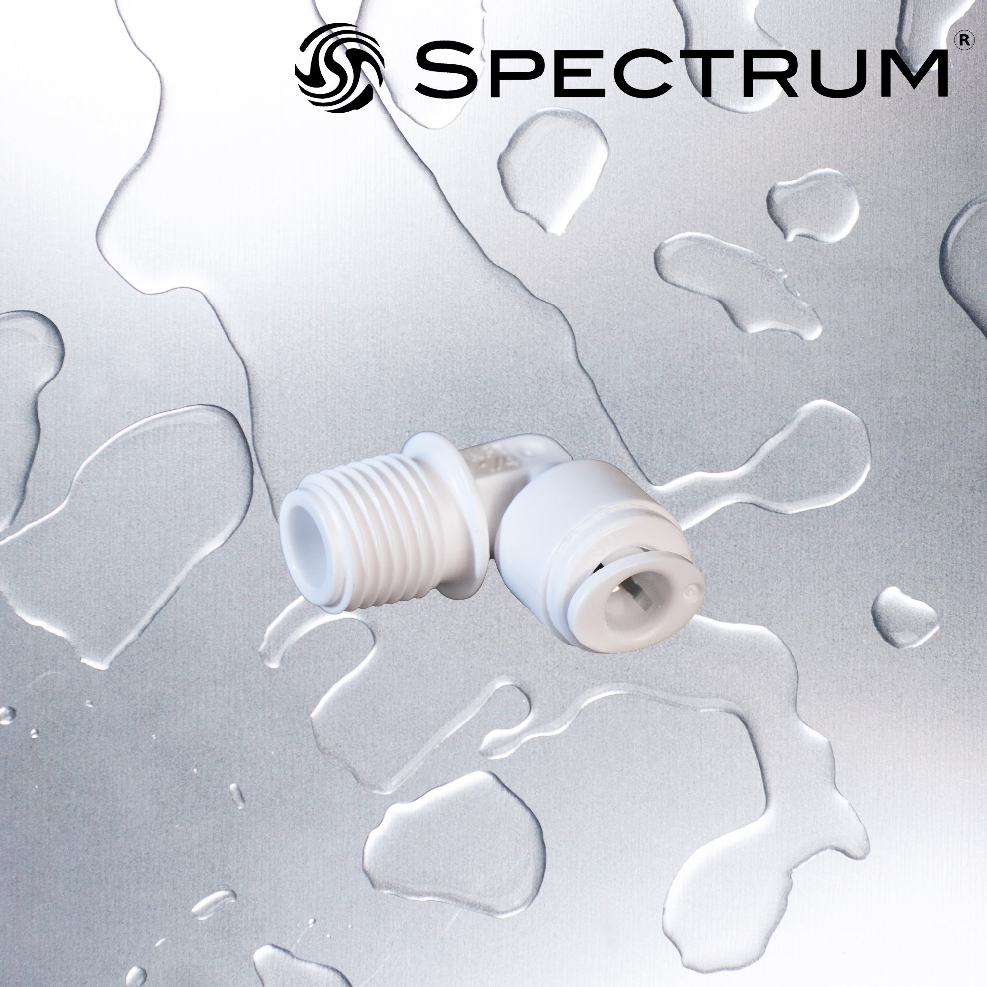 SC-E-T4P4   :   SPECTRUM Connector Elbow 1/4" Thread / 1/4" Push Fit