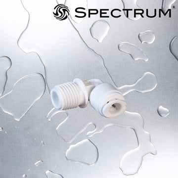 SC-E-T4P4   :   SPECTRUM Connector Elbow 1/4" Thread / 1/4" Push Fit