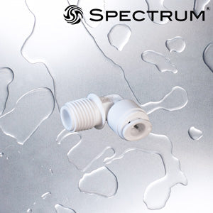SC-E-T4P4   :   SPECTRUM Connector Elbow 1/4" Thread / 1/4" Push Fit