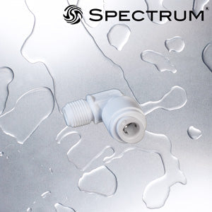 SC-E-T8P4   :   SPECTRUM Connector Elbow 1/8" Thread / 1/4" Push Fit