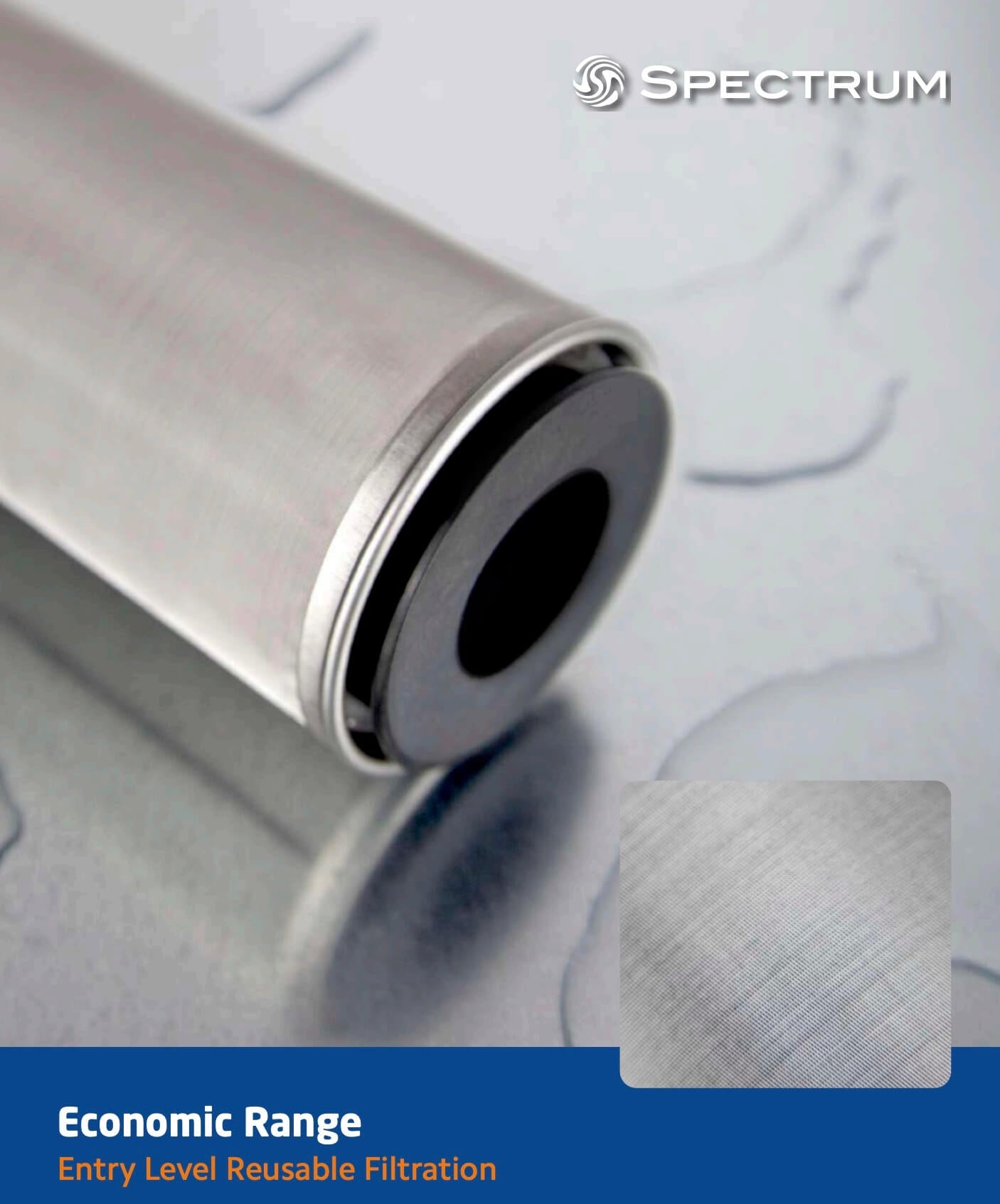 EYS-500-93/4-E   :   SPECTRUM INOX Stainless Steel Filter 500?m 93/4 Inch DOE/EPDM Gaskets