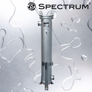 PFH-SGB-1HF-40-3-GP-ML-V2   :   SPECTRUM High Flow Housing 316 SS 1 Round 40" with 3" Ports