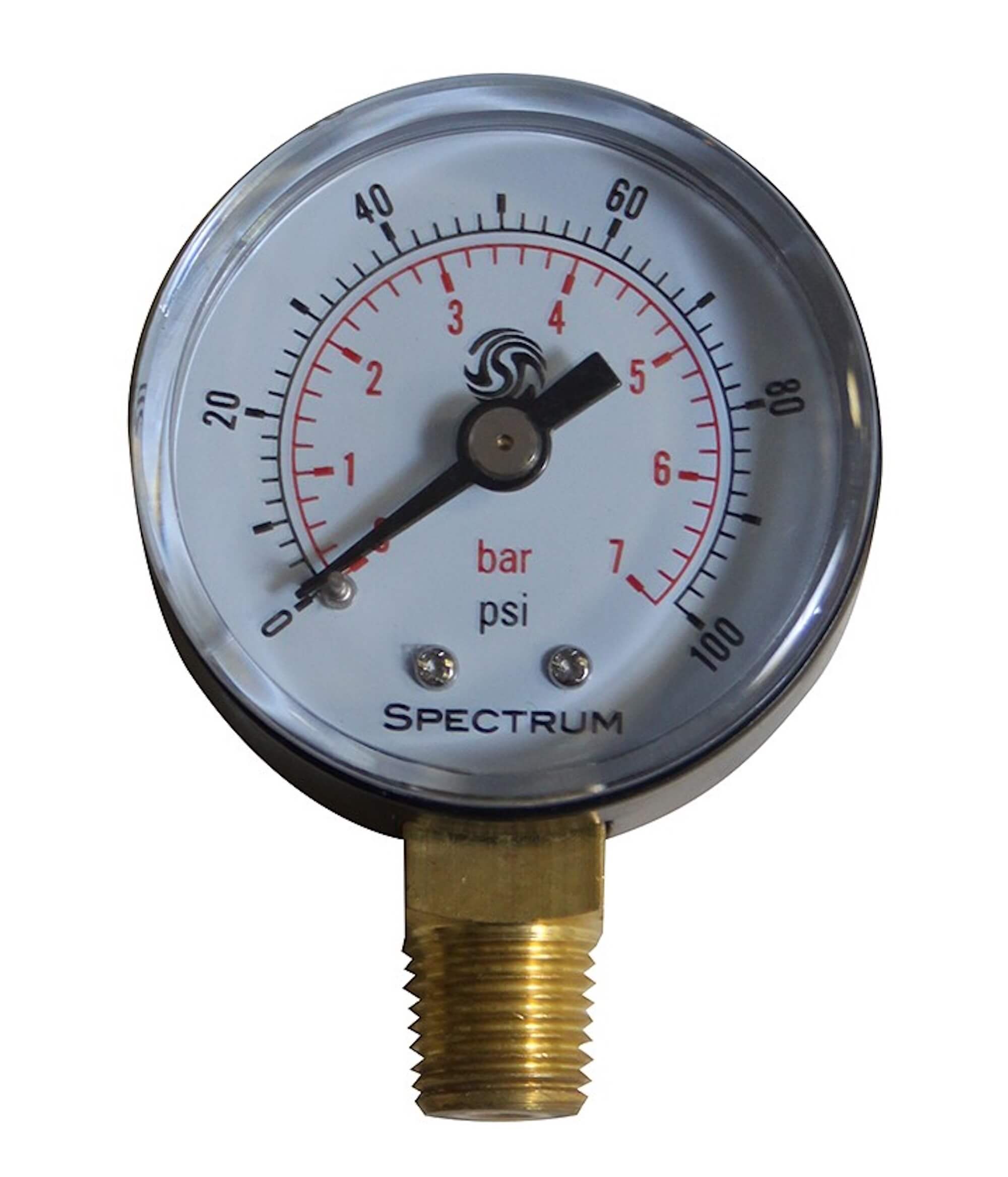 PG1   :   SPECTRUM Gauge 0-11 Bar Bottom Entry 50mm Dial 1/4 BSPT