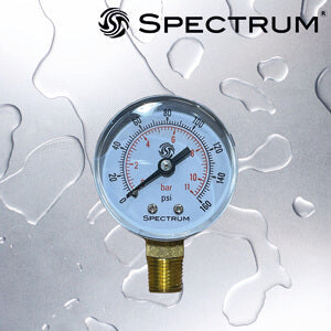 PG1   :   SPECTRUM Gauge 0-11 Bar Bottom Entry 50mm Dial 1/4 BSPT