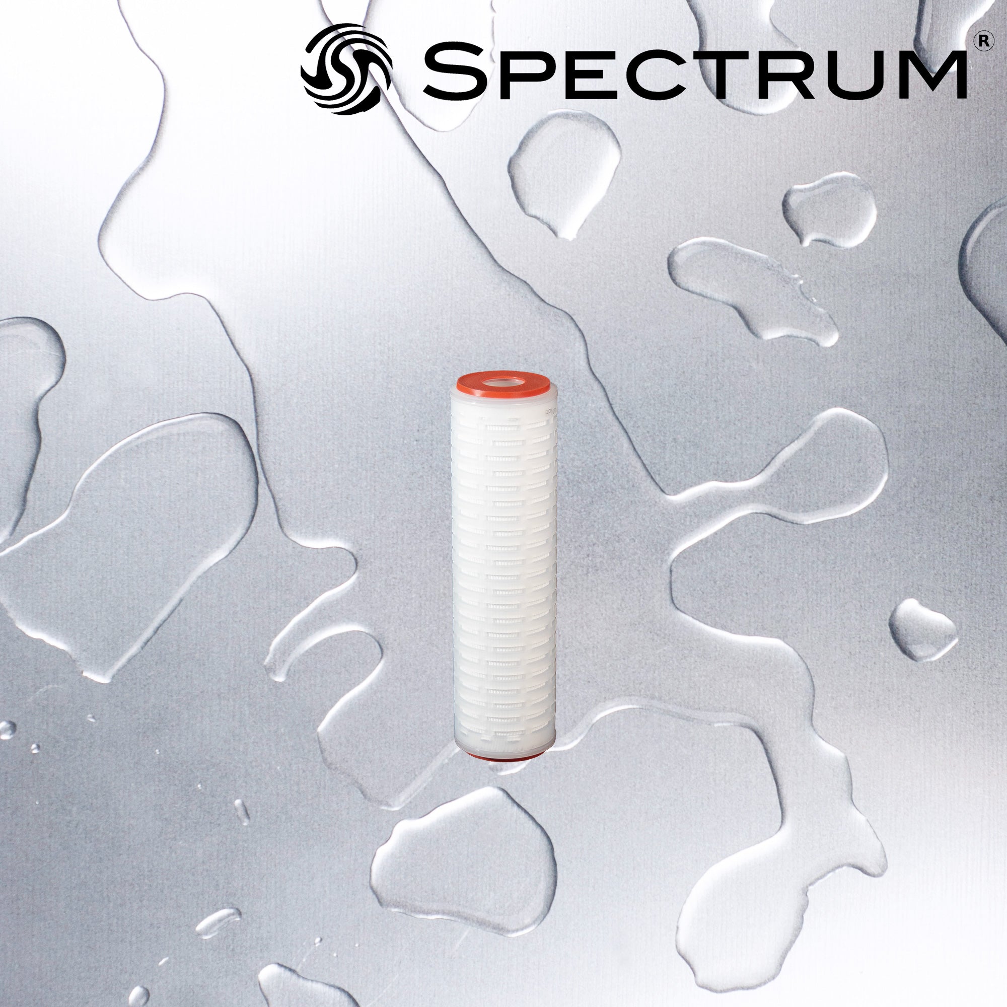 PPHP-0.1-93/4AAS   :   SPECTRUM Premier Pleat HE Polypropylene Filter 0.1µm 9 3/4" DOE Silicone