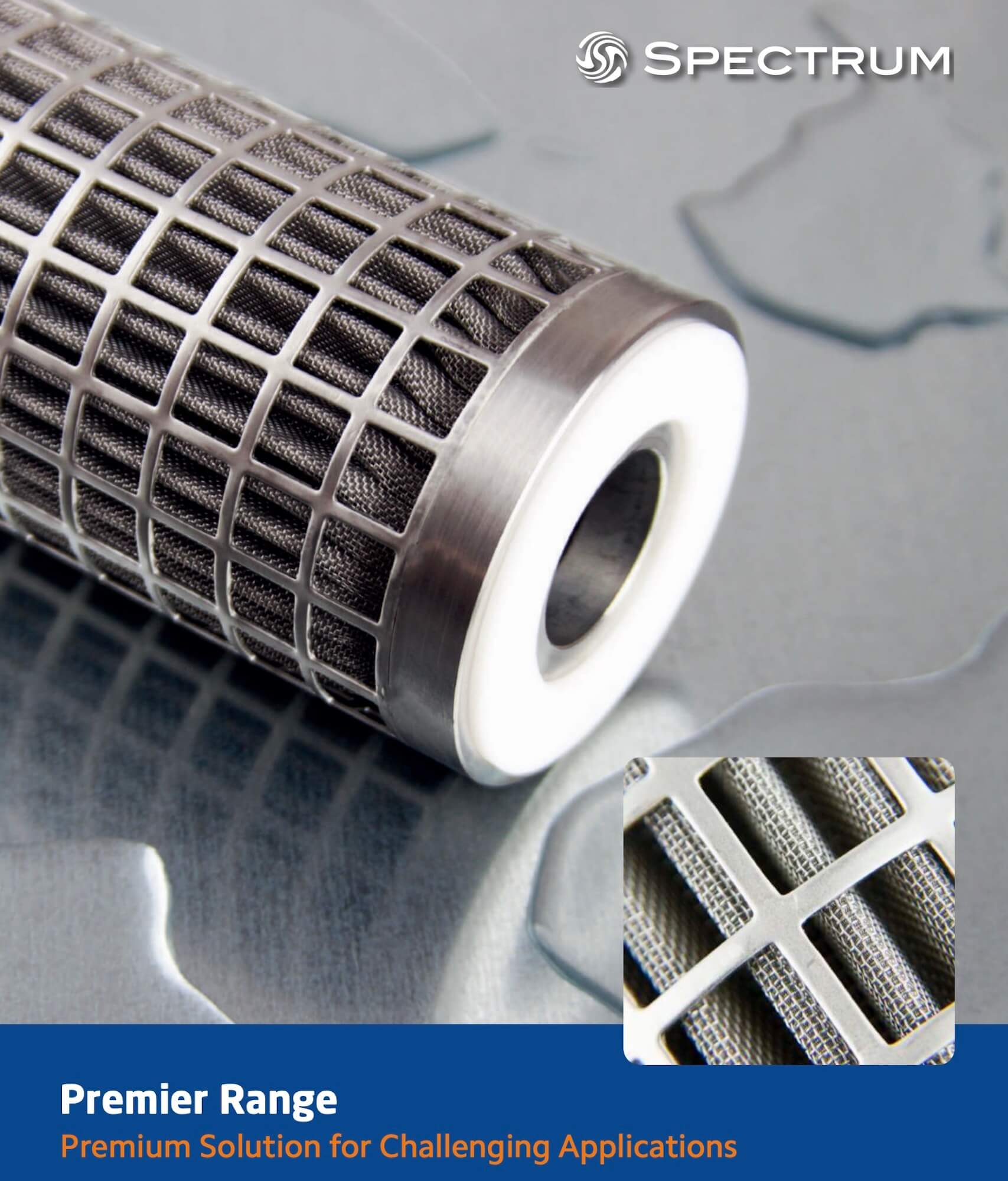 PPS-10-10-V   :   SPECTRUM INOX Stainless Steel Filter 10?m 10" DOE/Viton Gaskets