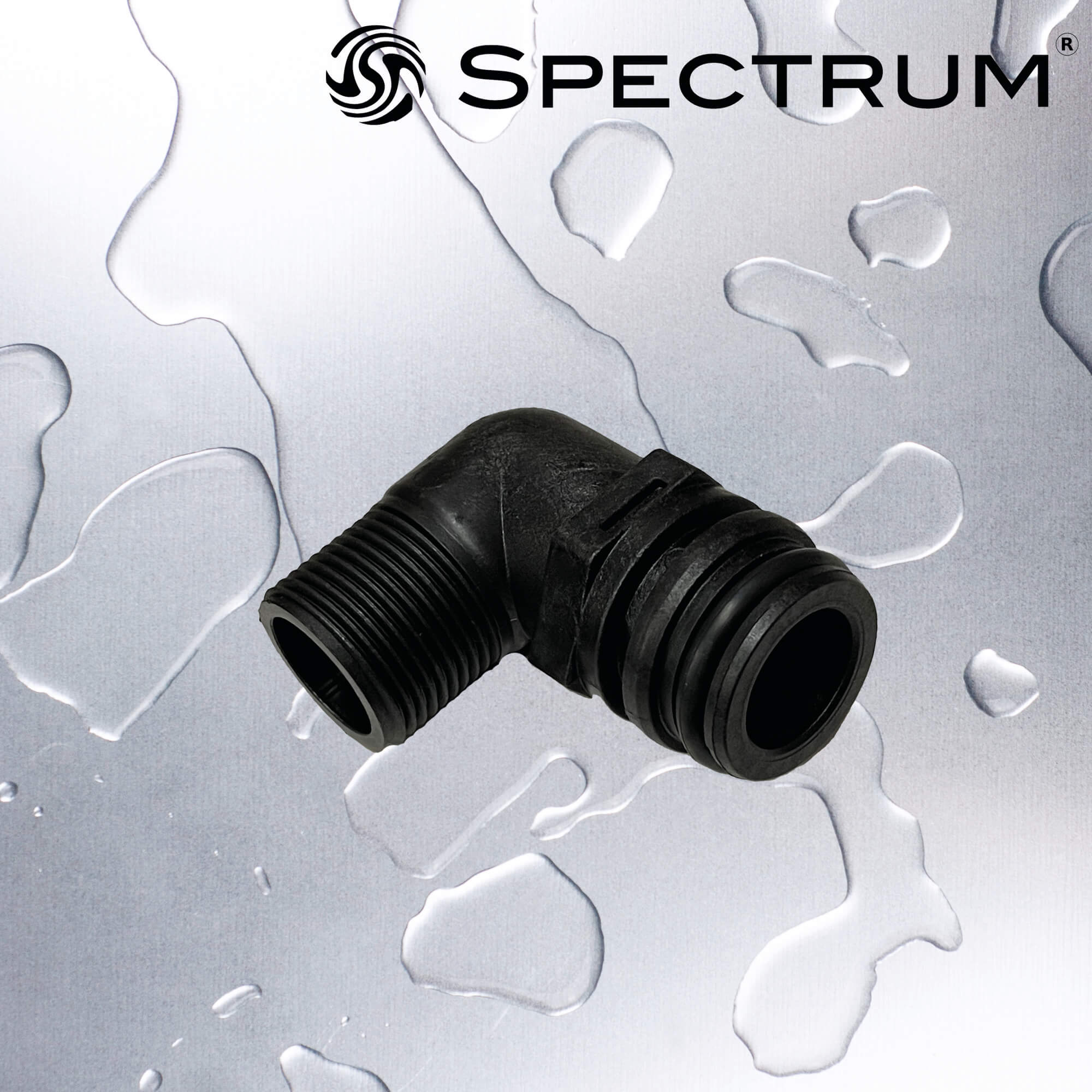 PV-ADAPTOR-3/4ELBOW   :   SPECTRUM Pressure Vessel Head 3/4"BSP Male Elbow Adaptor with O-rings