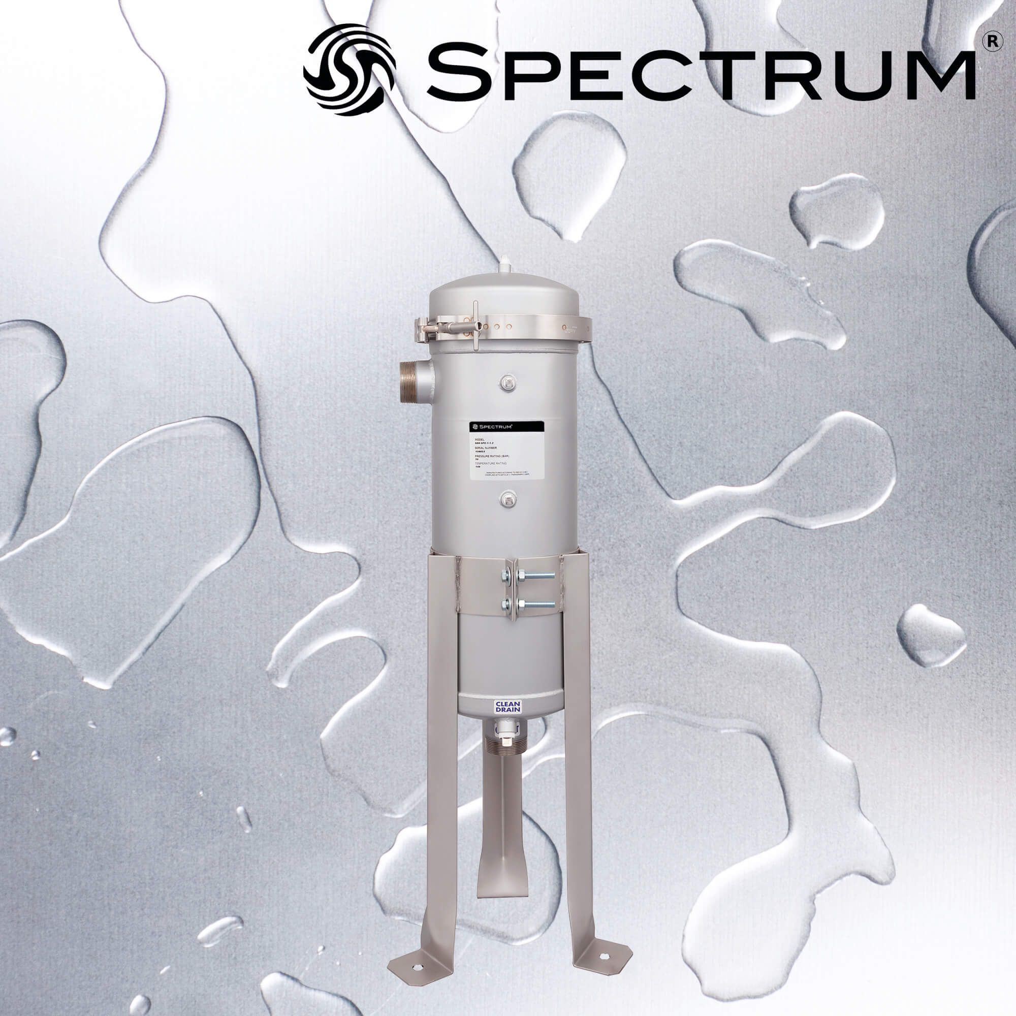 SBH-SPC-1-1-2-GP-ML   :   SPECTRUM INOX Bag Housing Stainless Steel 1 Round Size 1 2"BSPT-M