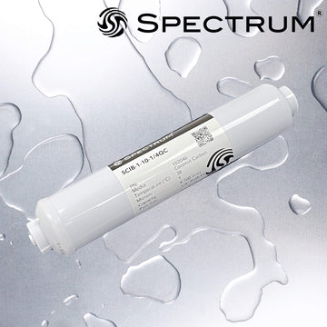 SCIBP-1-10-1/4QC   :   SPECTRUM Carbon Inline Block 1µm with Phosphate 10" 1/4" Push Fits