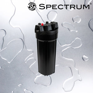 SFH-PK-1-10SD-3/8  :  SPECTRUM 10? Black Small Diameter Housing with 3/8? Ports