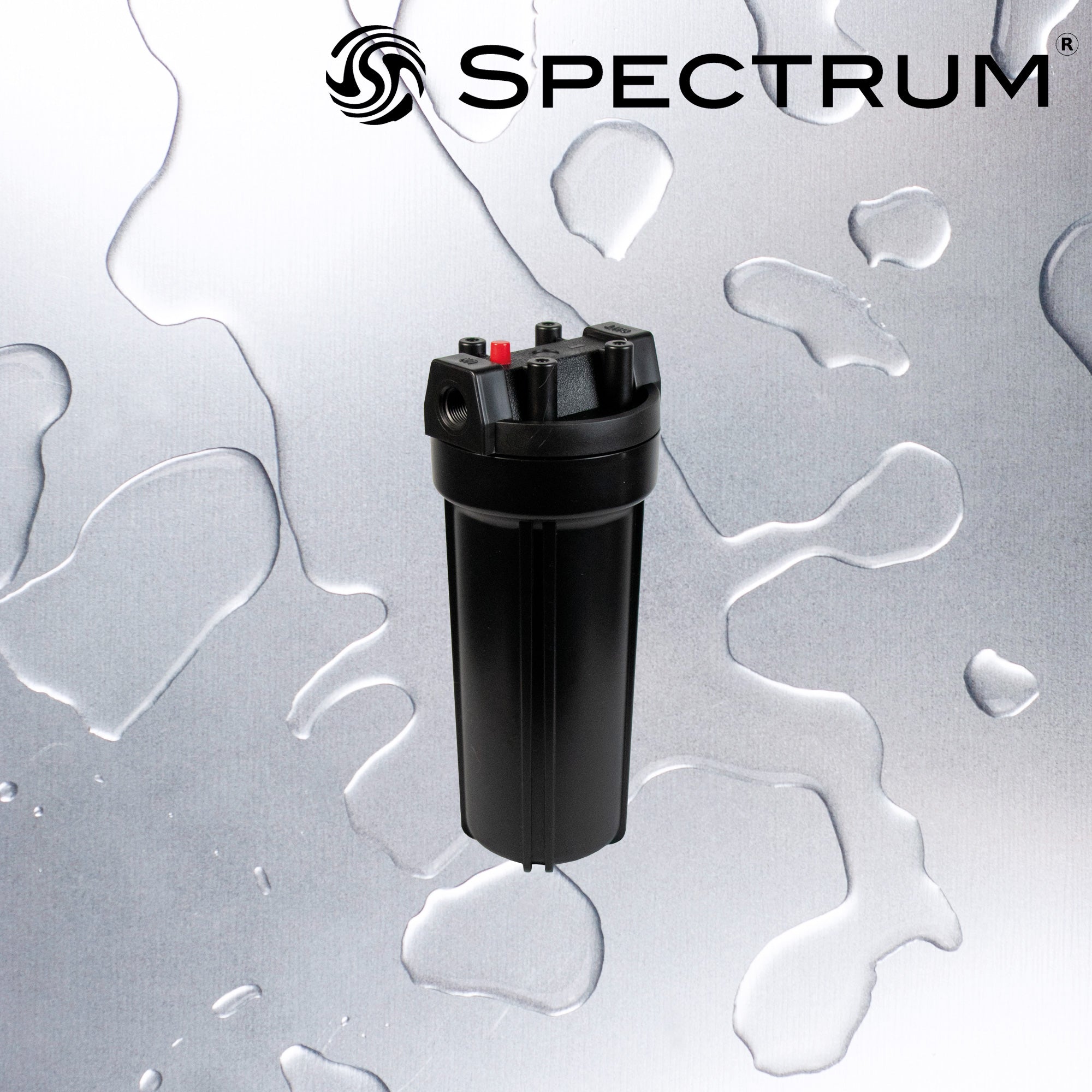 SFH-PK-1-10RD-1/2  :  SPECTRUM 10" Black Regular Diameter Filter Housing with 1/2µ Ports