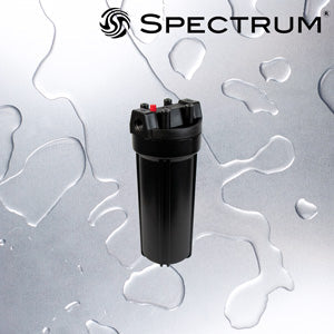 SFH-PK-1-10RD-1/2  :  SPECTRUM 10" Black Regular Diameter Filter Housing with 1/2? Ports