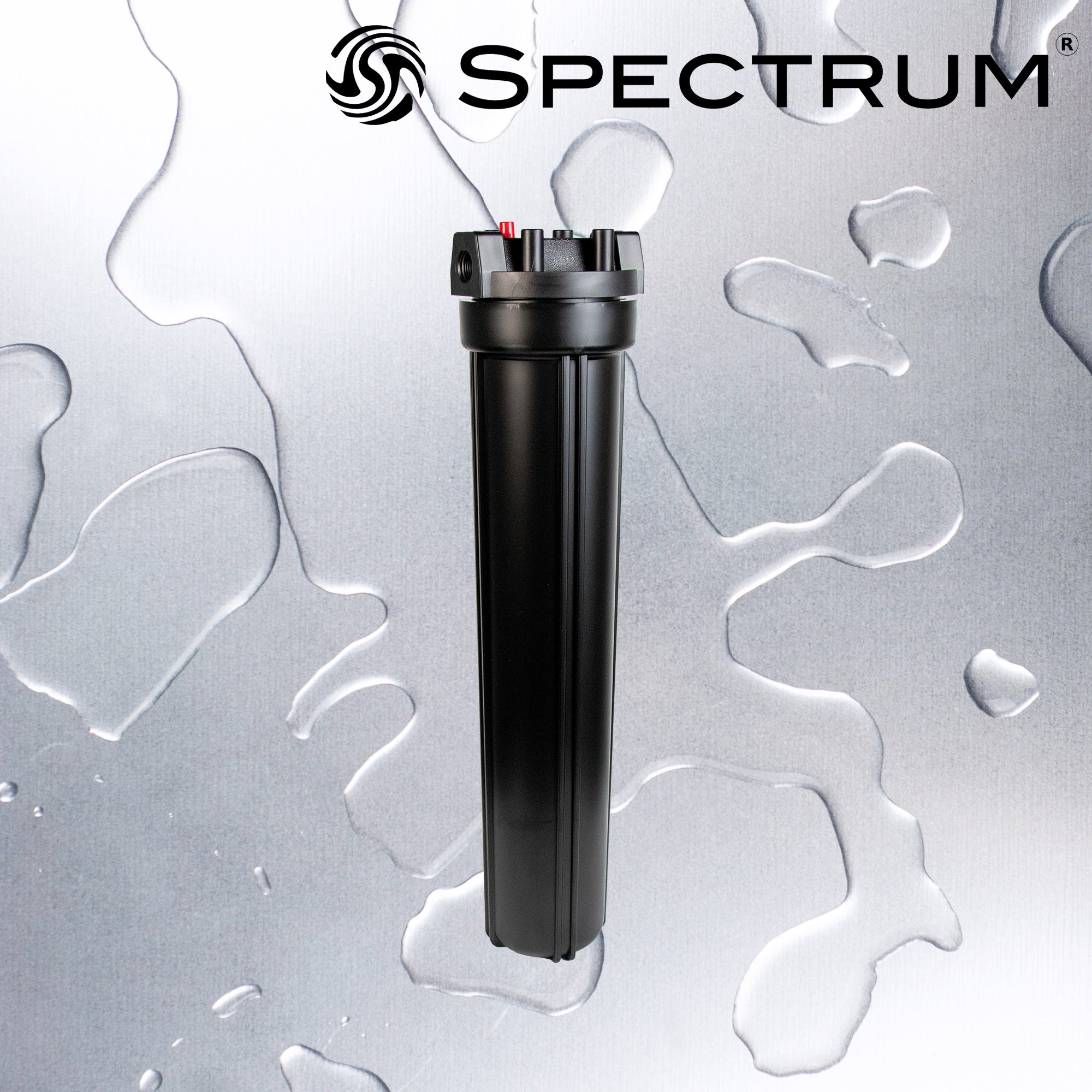 SFH-PK-1-20RD-1/2  :  SPECTRUM 20? Black Regular Diameter Filter Housing with 1/2? Ports