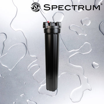 SFH-PK-1-20RD-1/2  :  SPECTRUM 20? Black Regular Diameter Filter Housing with 1/2? Ports