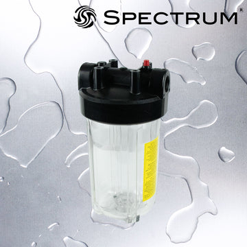 SFH-SC-1-10LD-1  :  SPECTRUM 10µ Large Diameter Clear Filter Housing with 1µ Ports
