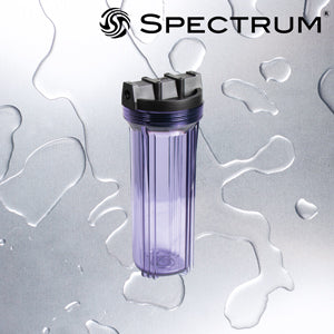 SFH-SC-1-10SD-1/4  :  SPECTRUM 10? Clear Small Diameter Housing with 1/4? Ports