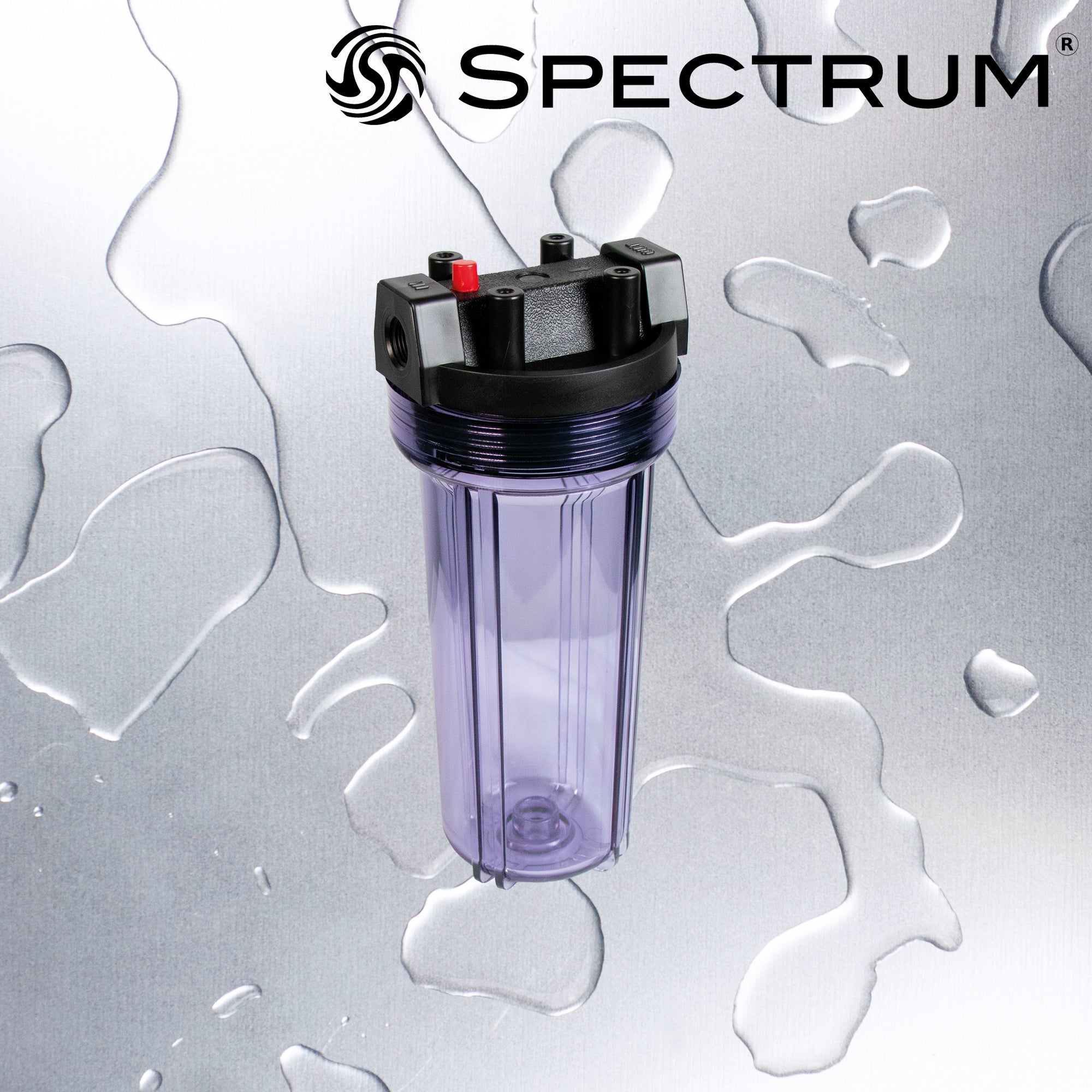 SFH-SC-1-10SD-3/8  :  SPECTRUM 10? Clear Small Diameter Housing with 3/8? Ports