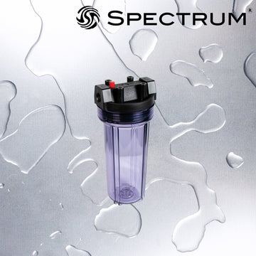 SFH-SC-1-10RD-1/2  :  SPECTRUM 10µ Clear Regular Diameter Filter Housing with 1/2µ Ports