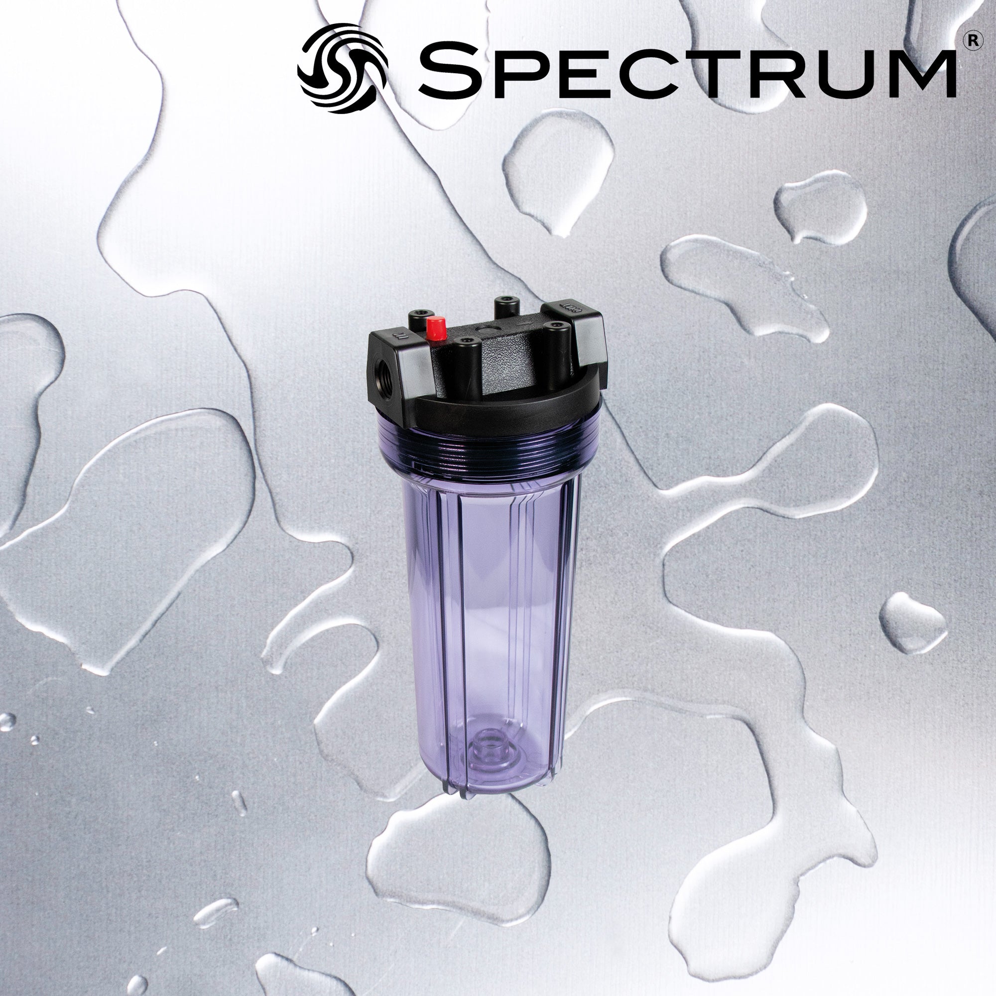 SFH-SC-1-10RD-3/4  :  SPECTRUM 10µ Clear Regular Diameter Filter Housing with 3/4µ Ports