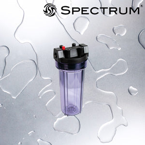 SFH-SC-1-10RD-3/4  :  SPECTRUM 10? Clear Regular Diameter Filter Housing with 3/4? Ports
