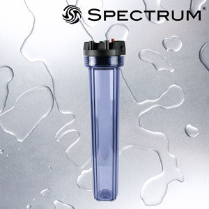 SFH-SC-1-20RD-1/2  :  SPECTRUM 20? Clear Regular Diameter Filter Housing with 1/2? Ports