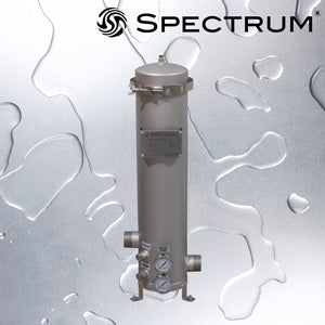 SFH-SGB-3-10-2-G   :   SPECTRUM INOX 3 X 10" Filter Housing 2" BSPT-M with Gauges