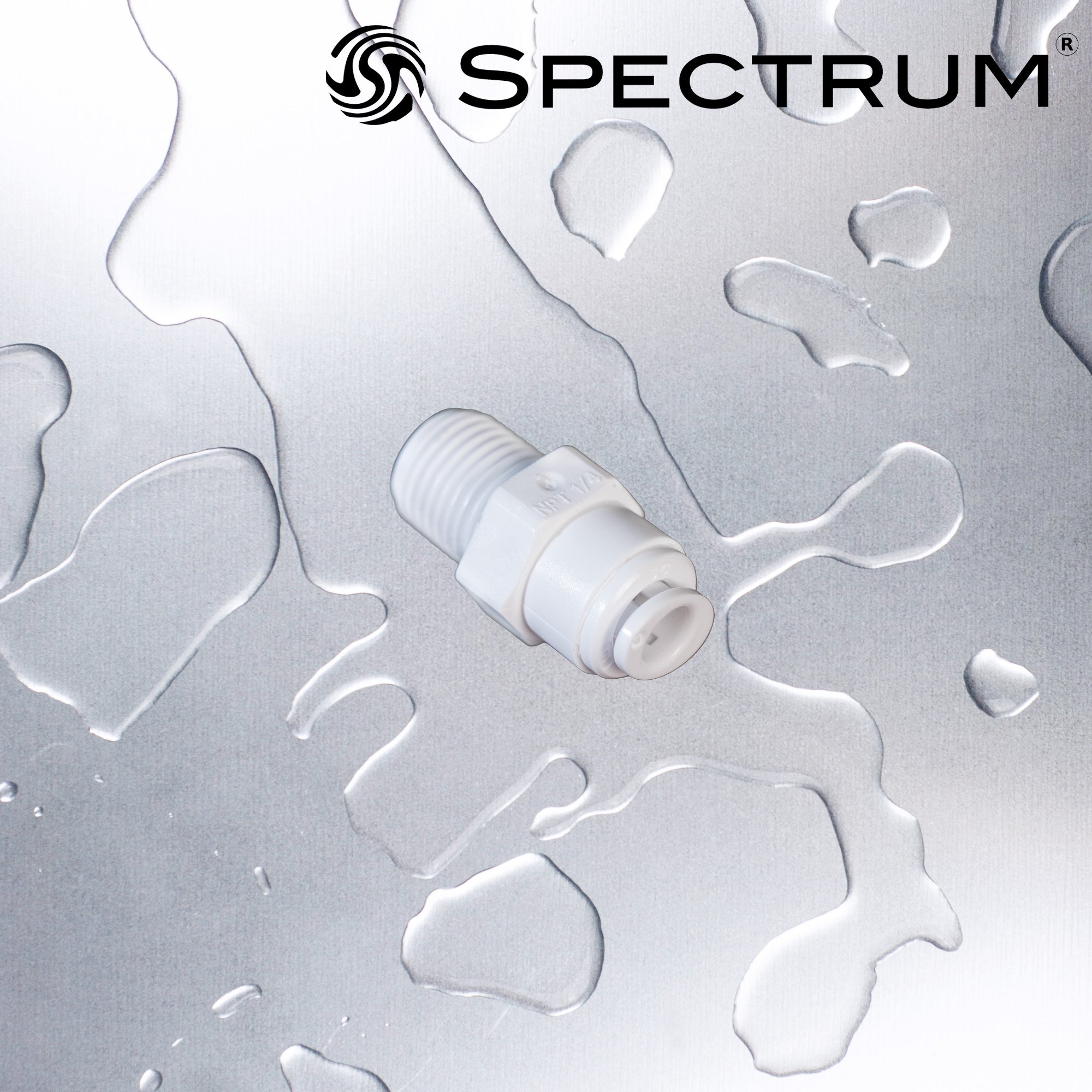 SC-S-T4P4   :   SPECTRUM Connector Straight 1/4" Male Thread / 1/4" Push Fit