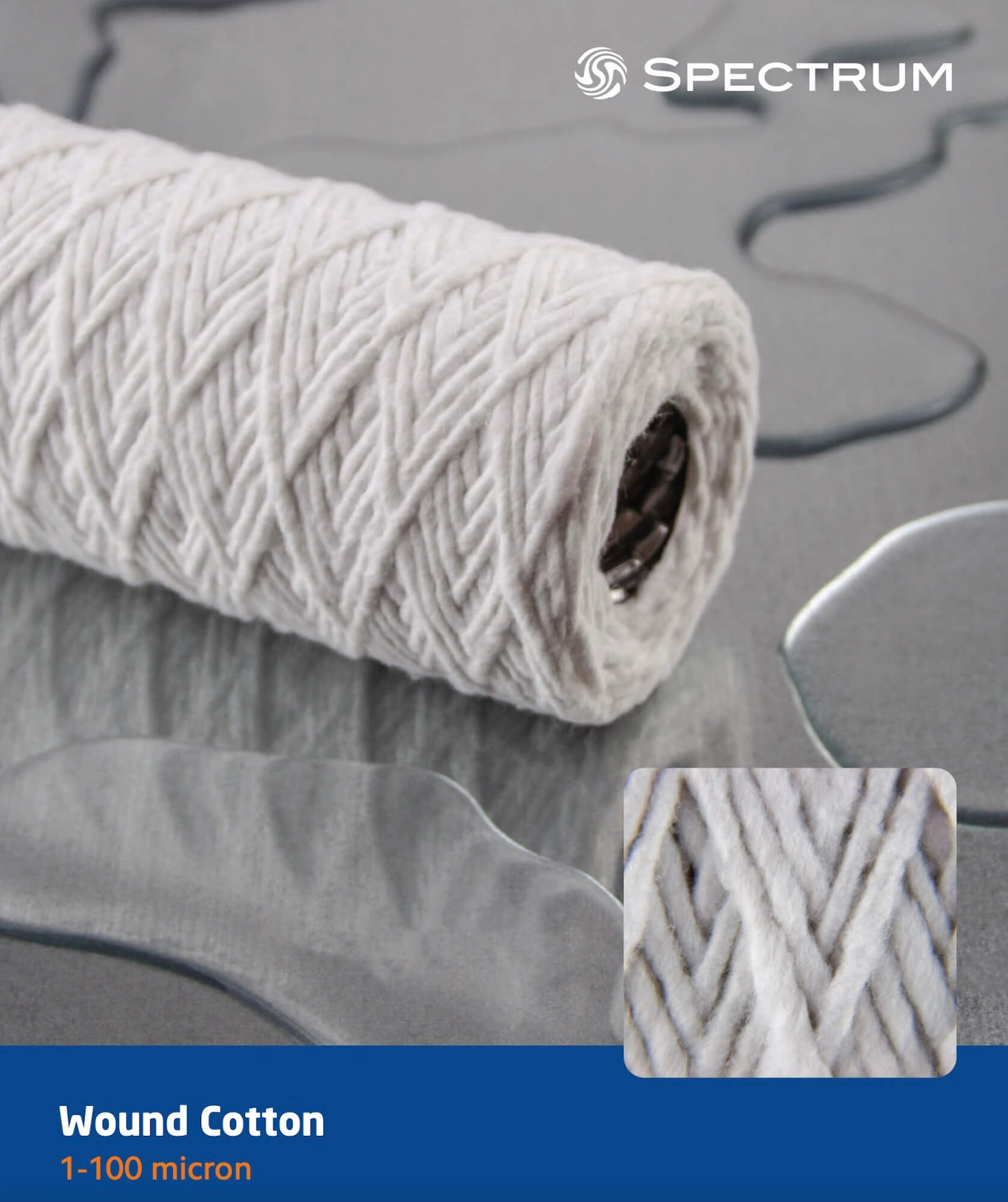 SWC-5-20   :   SPECTRUM Wound Cotton Filter 5µm 20"