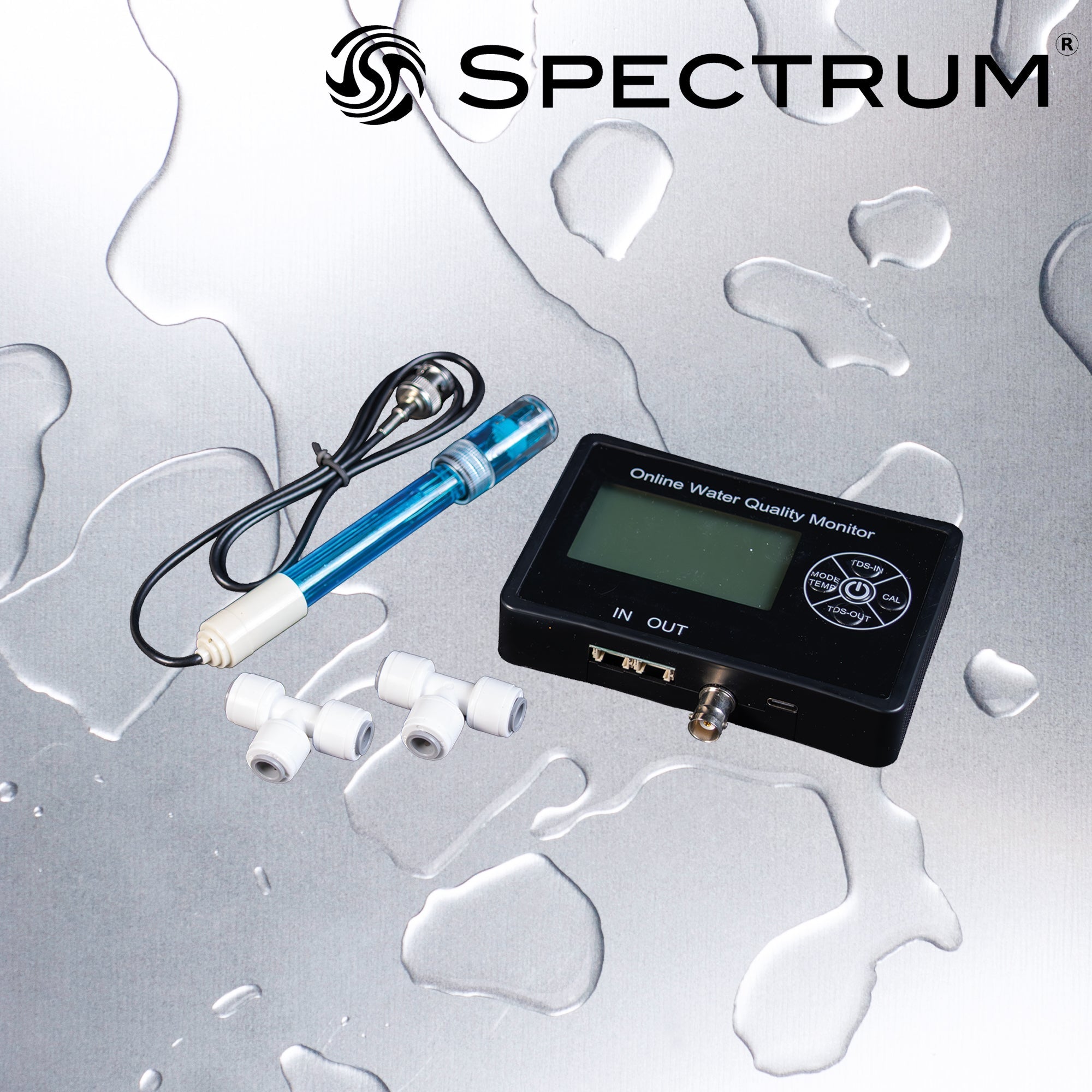 TDS-DM2   :   Water Resistant Dual TDS Meter with 1/4 Push Fit Connections