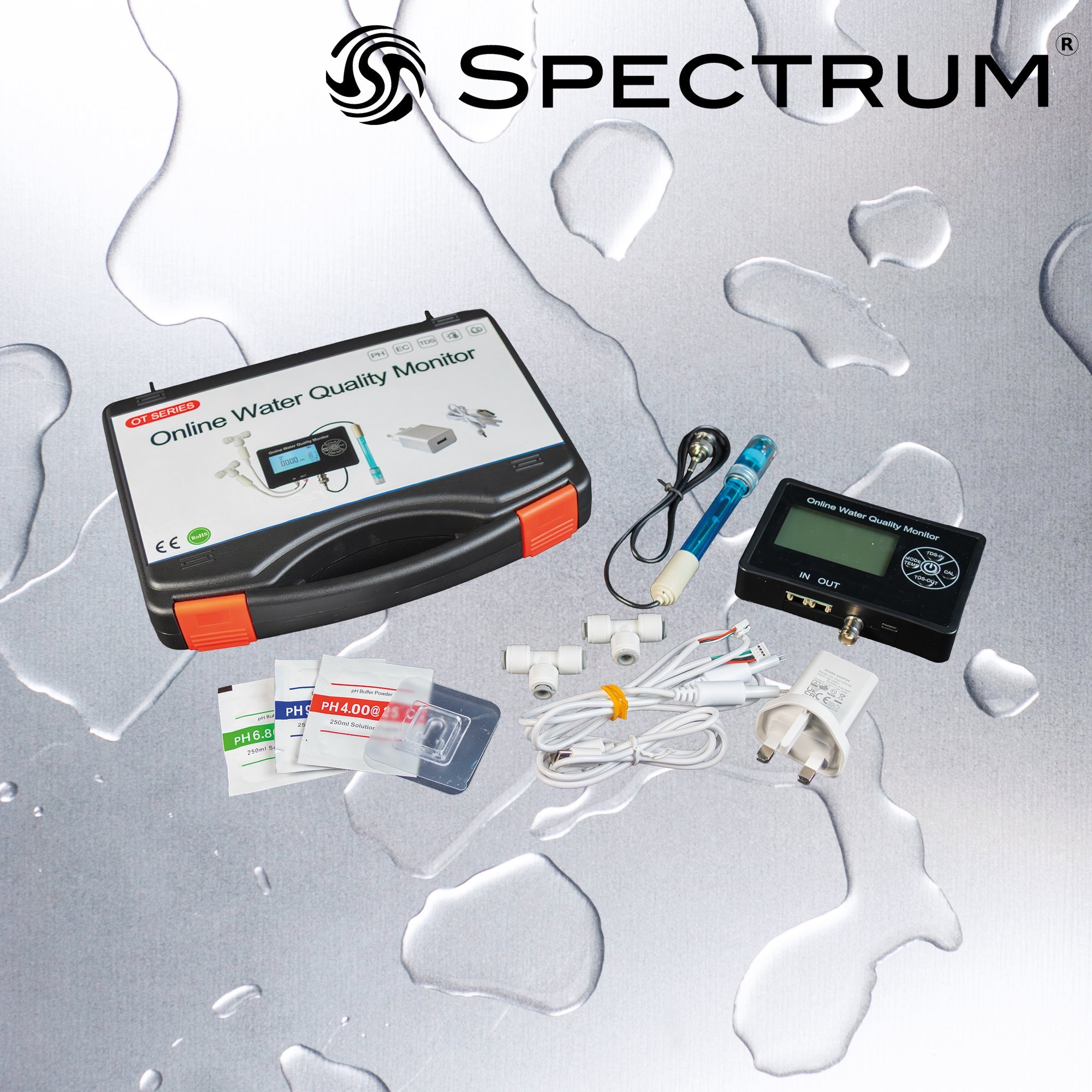 TDS-DM2   :   Water Resistant Dual TDS Meter with 1/4 Push Fit Connections
