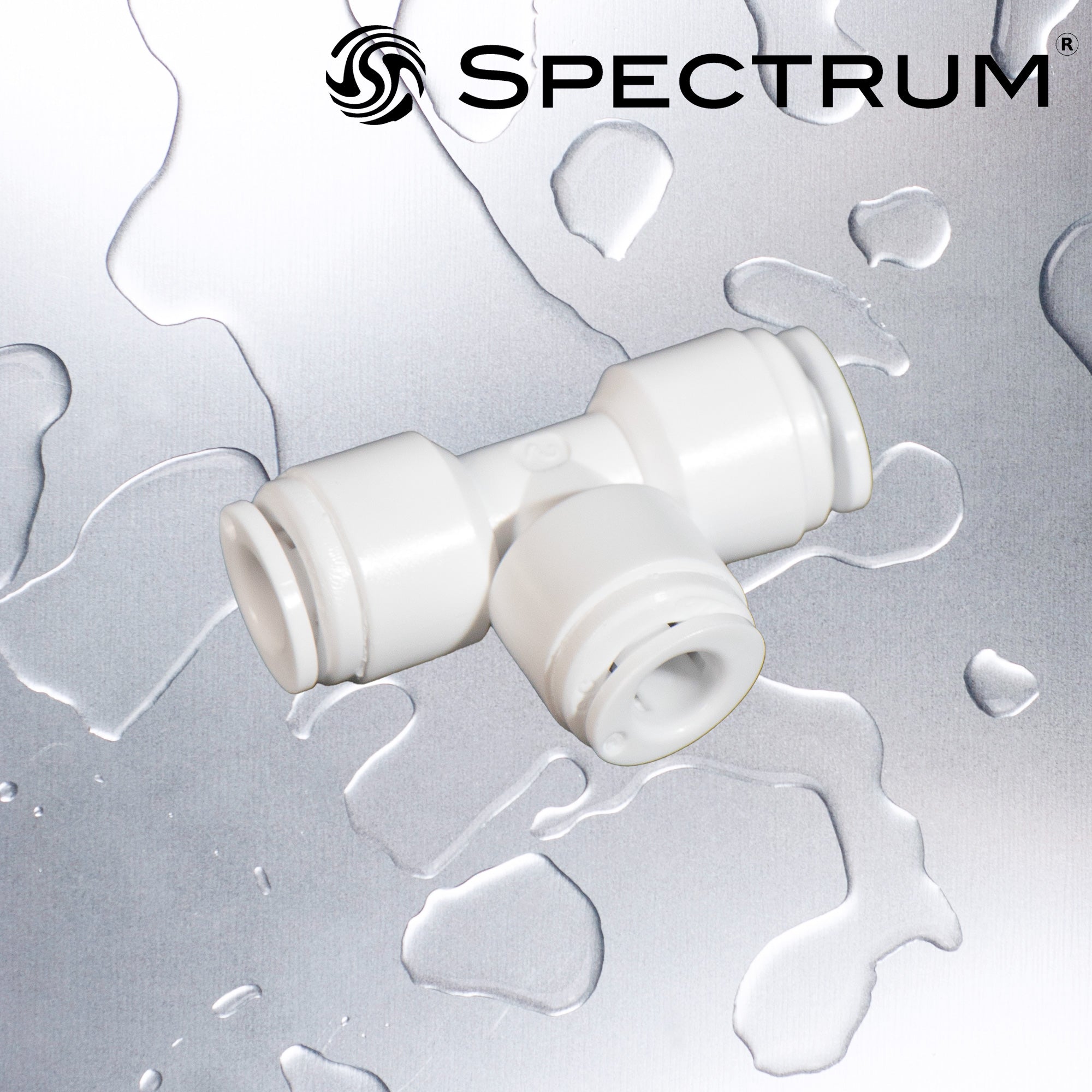 SC-T-P4P4P4   :   SPECTRUM Connector T 1/4" Push Fit / 1/4" Push Fit / 1/4" Push Fit