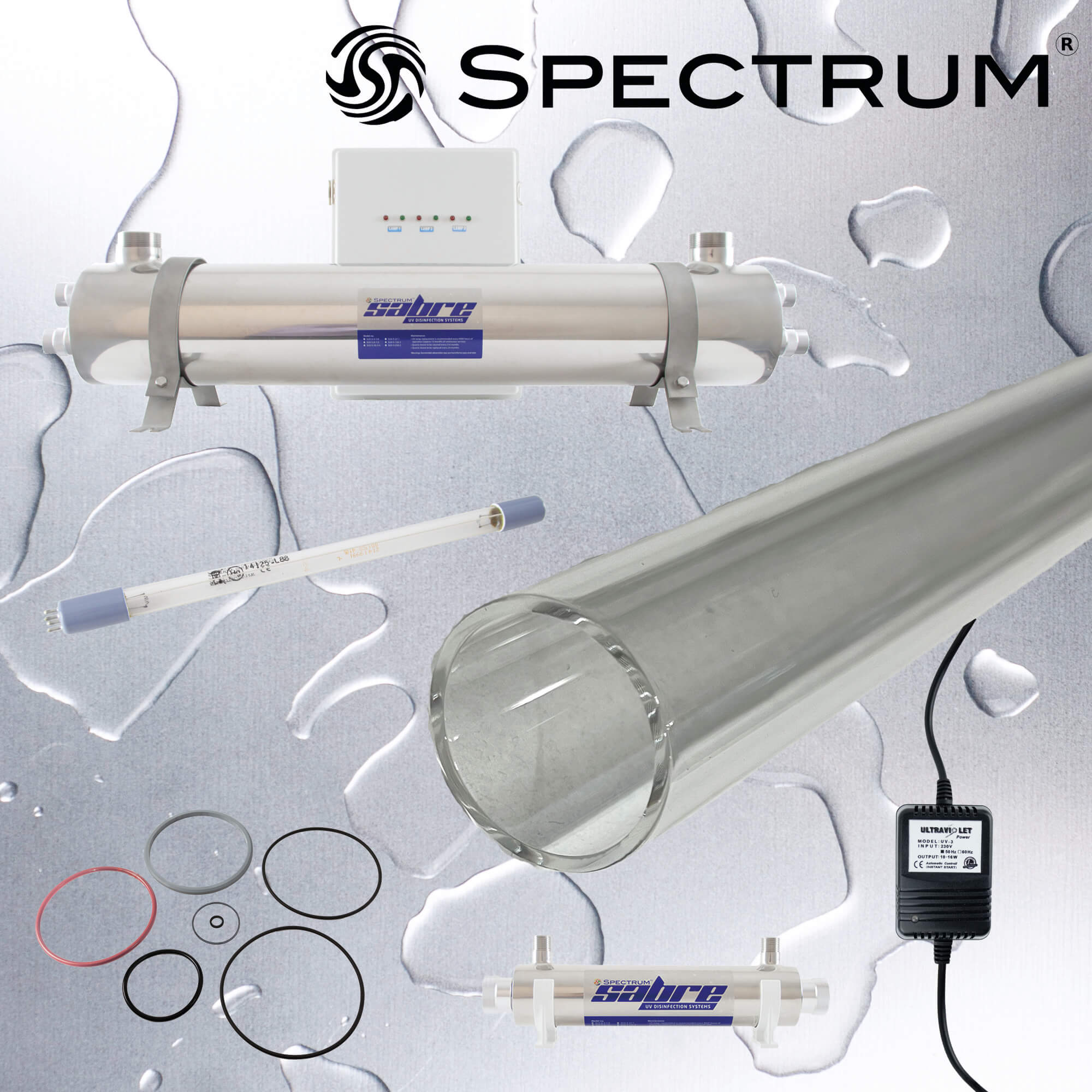 SUV-S-30-3/4-EU   :   SPECTRUM Sabre UV Disinfection System, 30 LPM, 3/4" BSP with EU Plug